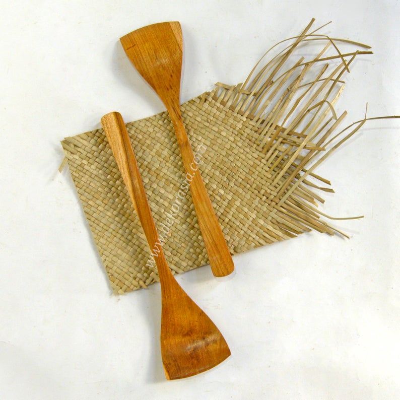 Teak Wood - Wooden Stir Fry Utensil 11.8 inches length